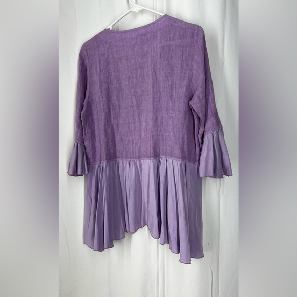 Grey Violet made in Italy Linen women’s cardigan top - Picture 10 of 13